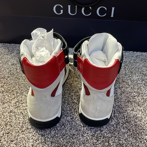 Authentic Christian DIOR high top leather suede sneakers w/ box 38 7 1/2 9 - Picture 5 of 14